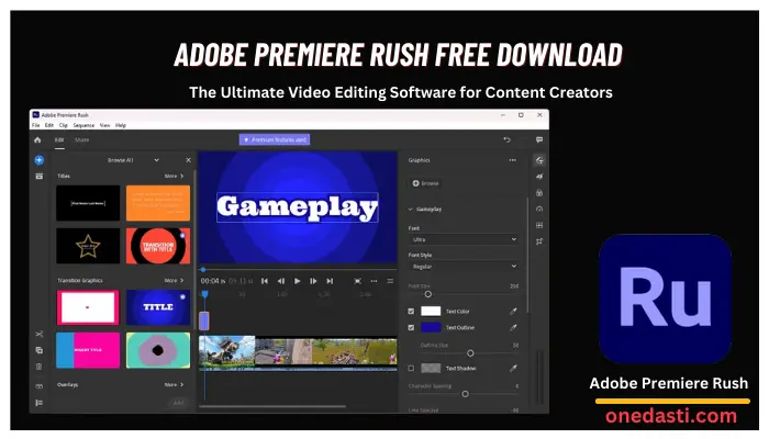 Adobe Premiere Rush Free Download