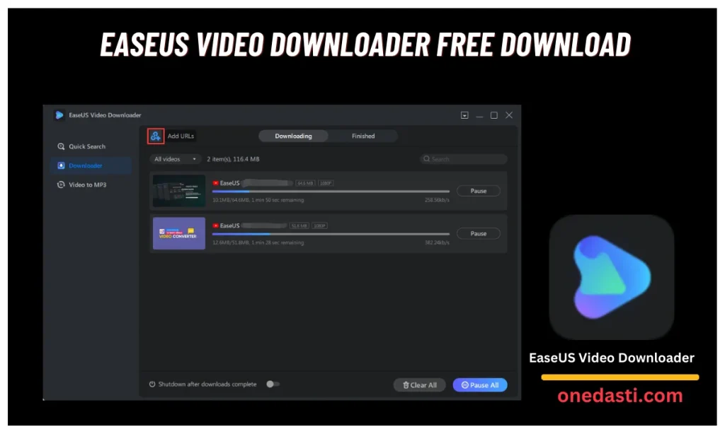 EaseUS Video Downloader licence key