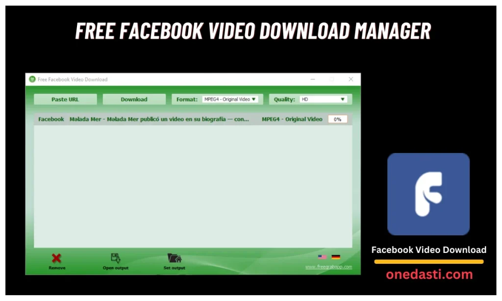 Free Facebook video download manager