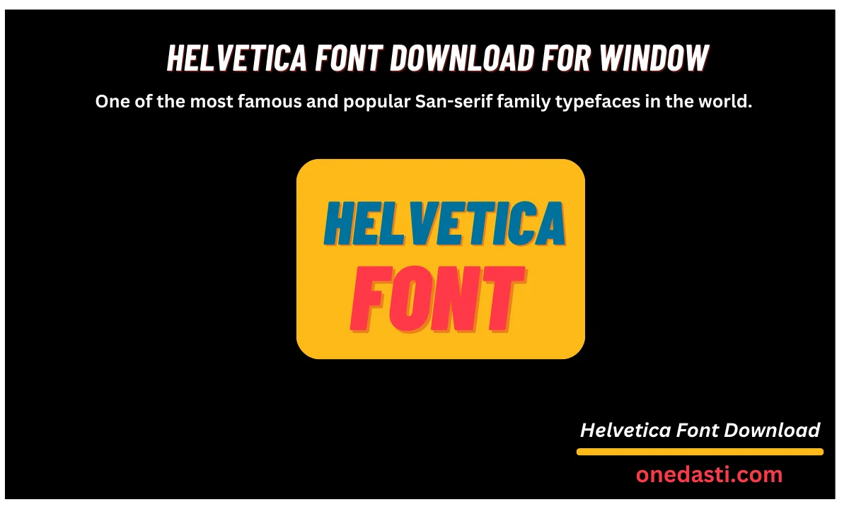 Helvetica Font For Window