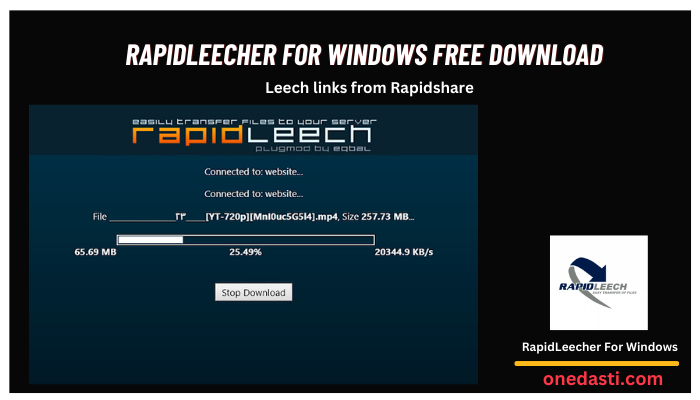 RapidLeecher Download For Windows