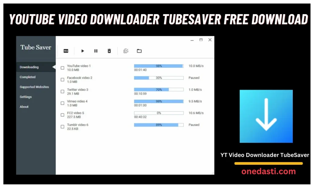 YouTube Video Downloader TubeSaver Free Download